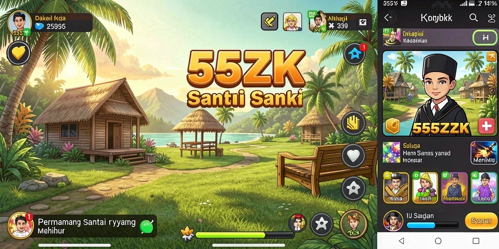 Tampilan gameplay yang seru dan menghibur di 555ZK.