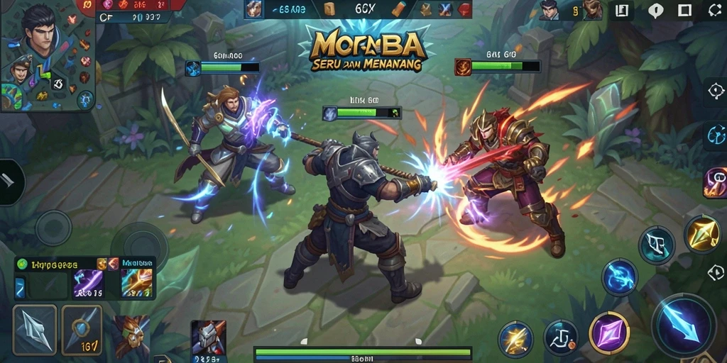 Tangkapan layar utama 6CF menunjukkan aksi intens dalam gameplay MOBA.