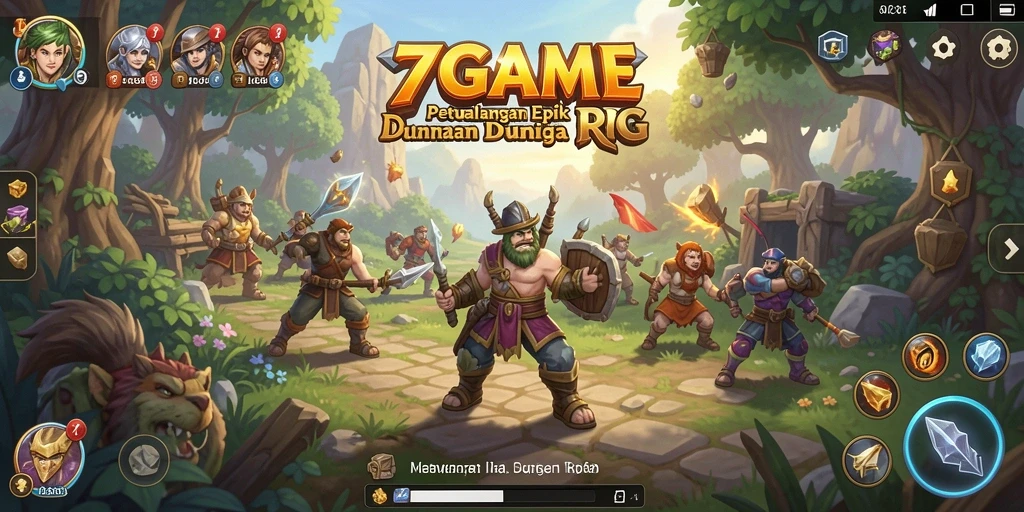 Tampilan gameplay epik 7GAME yang menawan dan interaktif.