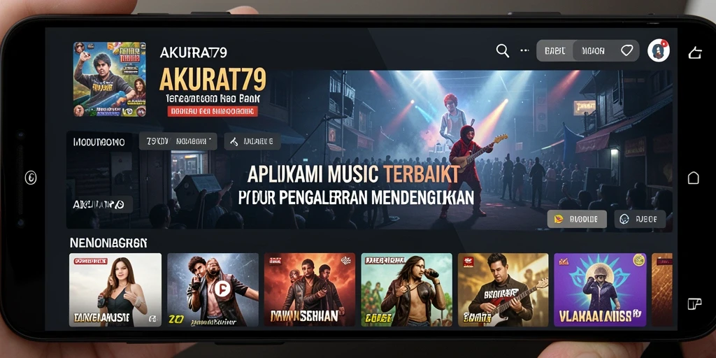 Screenshot AKURAT79 menampilkan antarmuka permainan musik yang interaktif dan menarik.