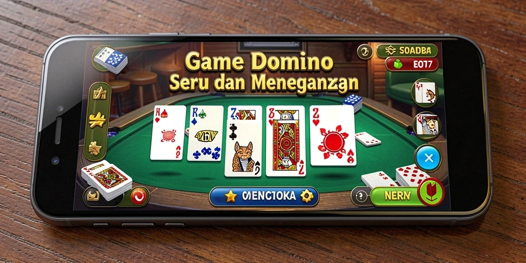 Tampilan permainan Domino yang seru dan interaktif di C0077.