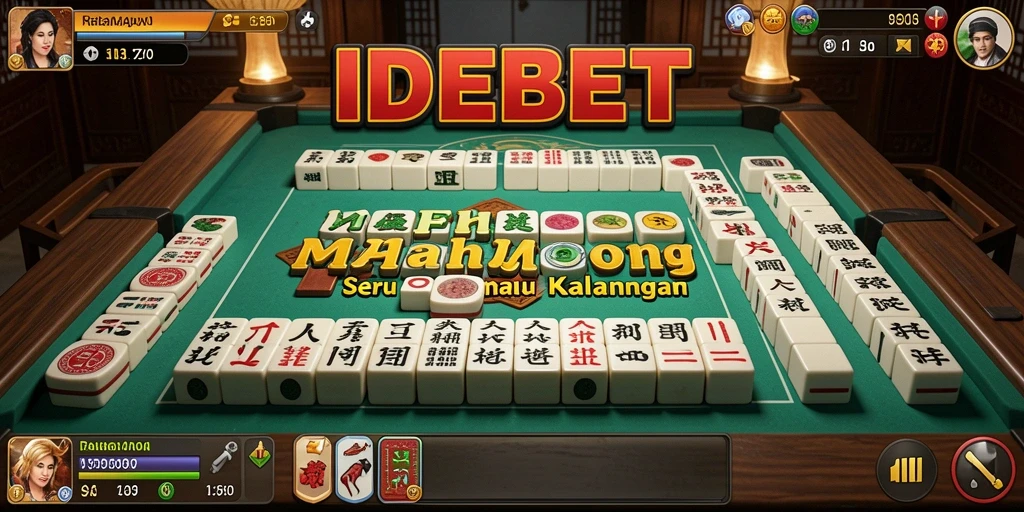 Tampilan gameplay menyenangkan dari IDEBET dengan suasana Mahjong yang menarik.