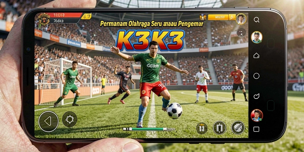 Gameplay seru dalam K3K3 yang menunjukkan aksi olahraga.