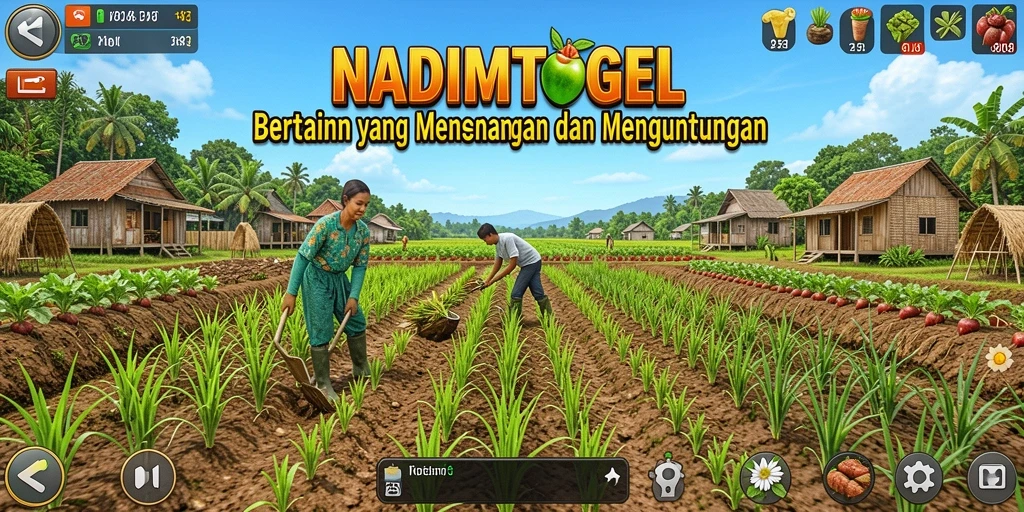 Gameplay menarik NADIMTOGEL dengan aktivitas bertani dan merawat hewan.