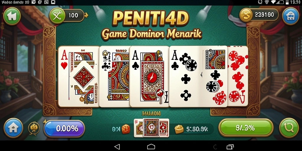 Tampilan menarik dari gameplay domino di PENITI4D.