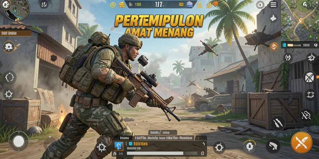 Tampilan gameplay RDI88 yang seru dalam pertempuran Battle Royale.