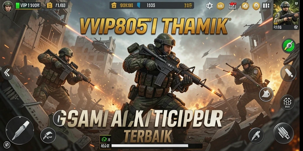 Tampilan gameplay VIP805 yang menegangkan dalam pertempuran TPS.