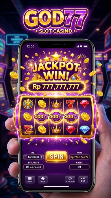 Tampilan halaman utama aplikasi god77 yang menarik.